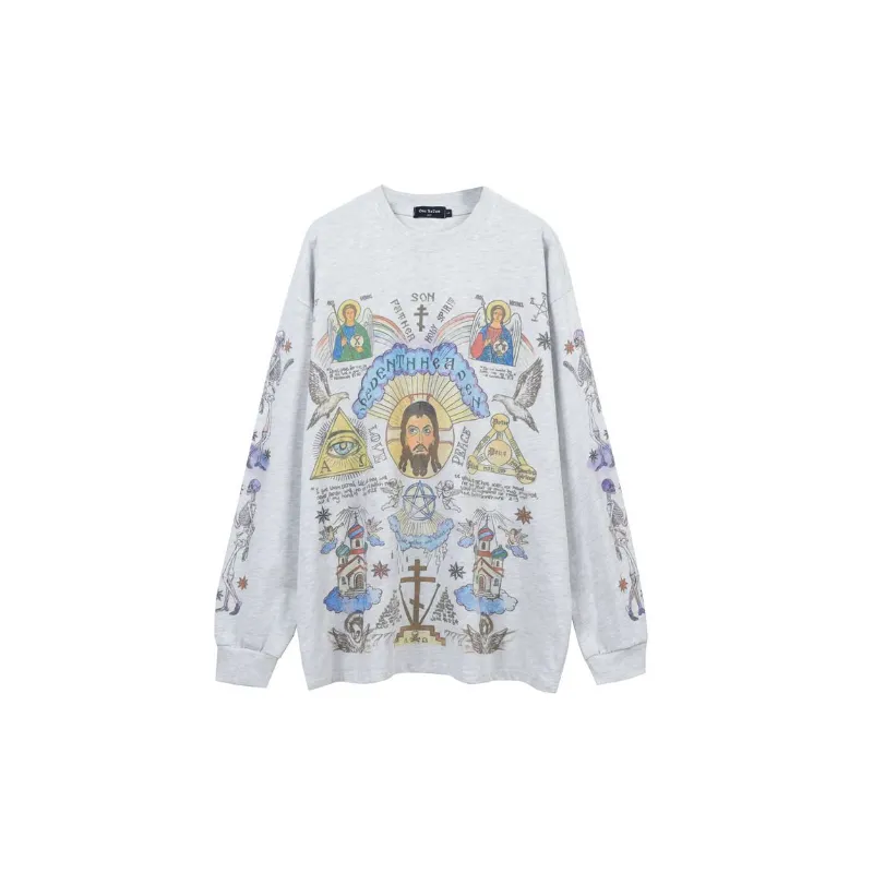 Casual Loose Long Sleeve Sweatshirt-0