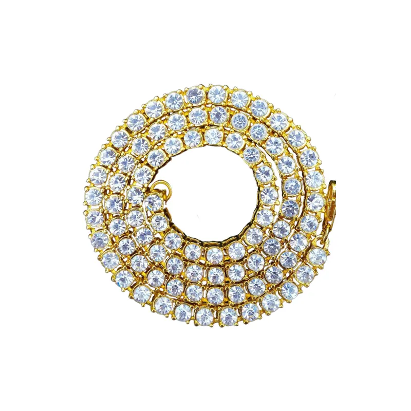 Hip Hop Alloy Rhinestone Necklace