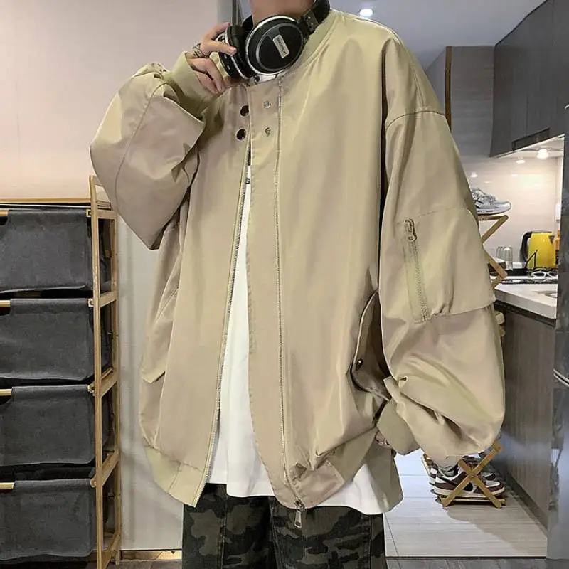 Casual Loose Blended Synthetic Fabrics Jacket-6
