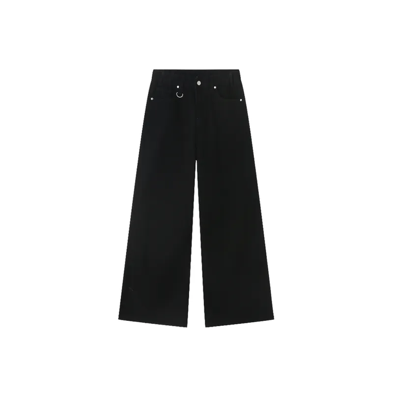 Retro New Style Old Loose Wide Leg Jeans-5