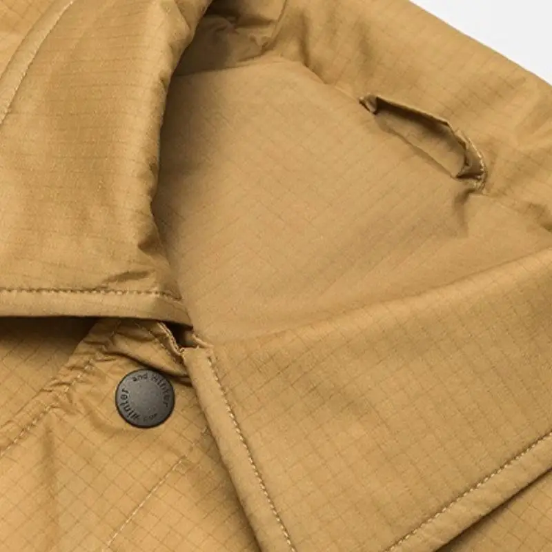 Casual Simple White Duck Down Jacket-13
