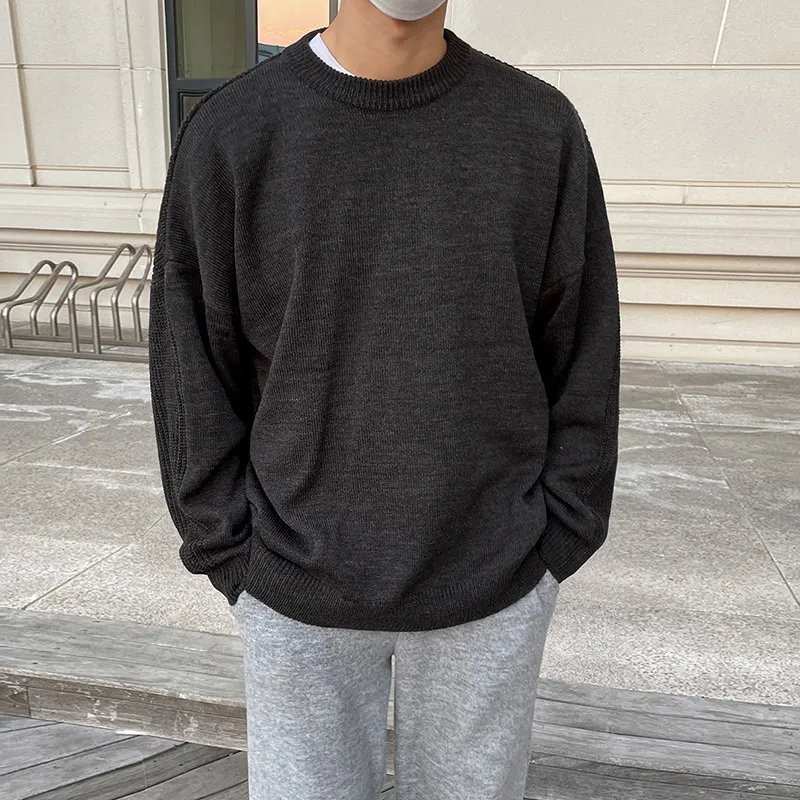 Plain Loose Sweater-2