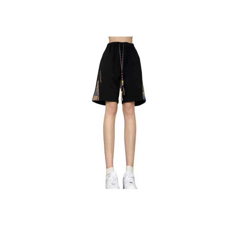 Bear Pattern Printed Shorts-4