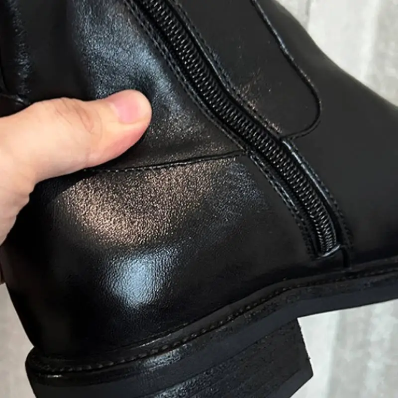 Plain Fashionable Knee High Boots-3