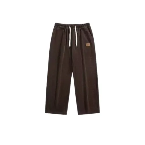 Straight Draped Loose Corduroy Drawstring Sports Pants