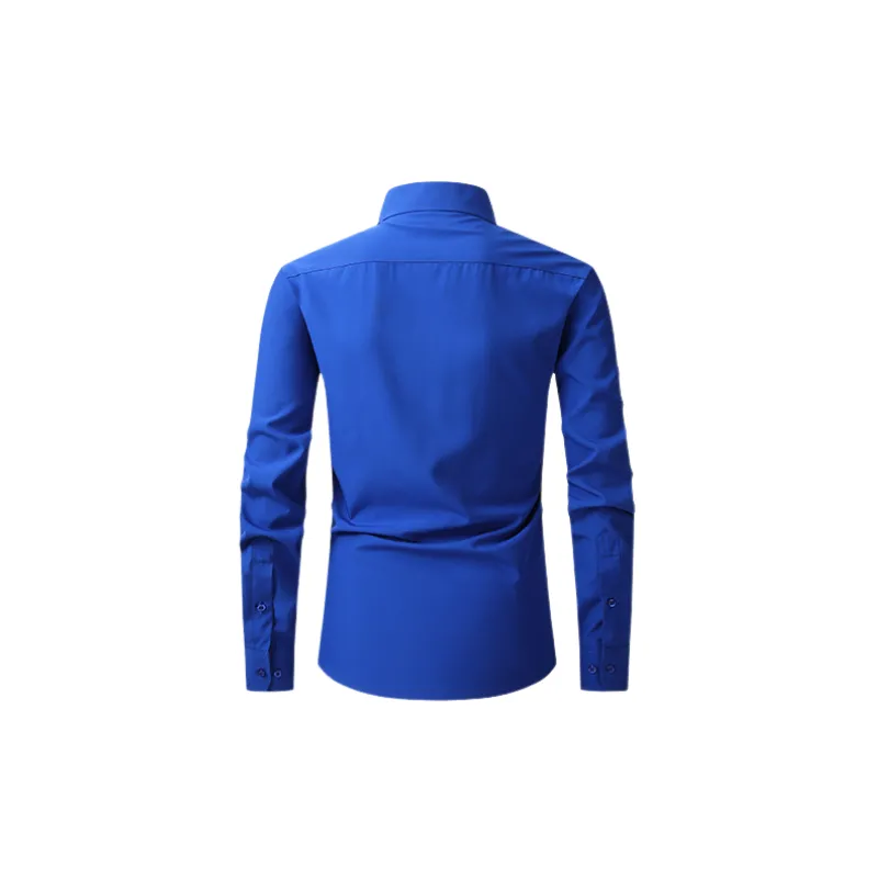 Simple Business Blended Synthetic Fabrics Shirt-9