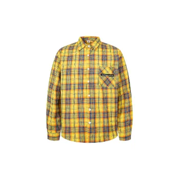 Loose Plaid Cotton Blended Fabric Shirt Unisex