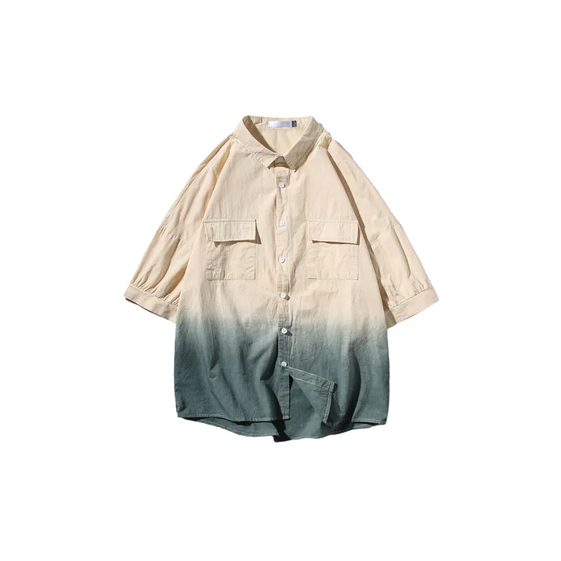 Loose Gradient Color Workwear Jacket-4