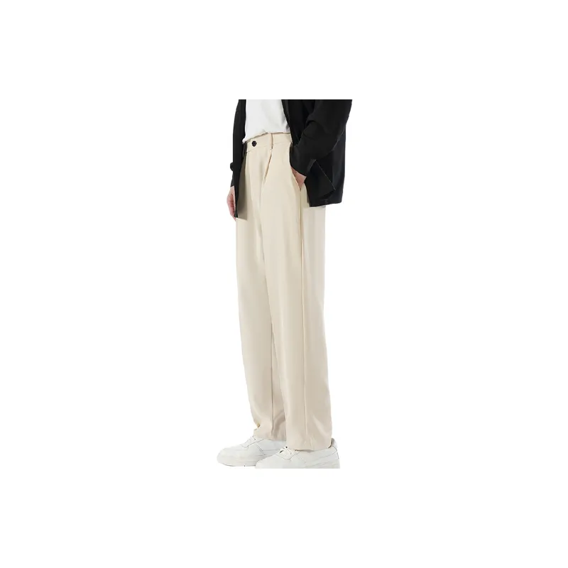 Basics Loose Polyester Casual Pants-6