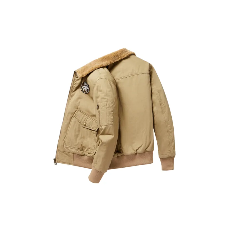 Retro Tooling Thickened Cotton Coat-5