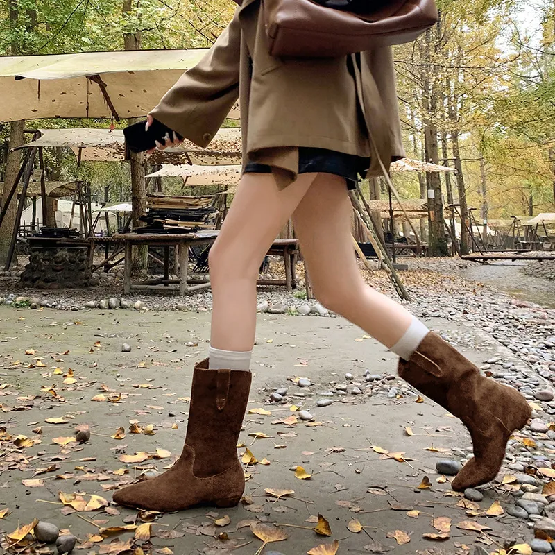 Fashionable Plain Knee High Boots-2