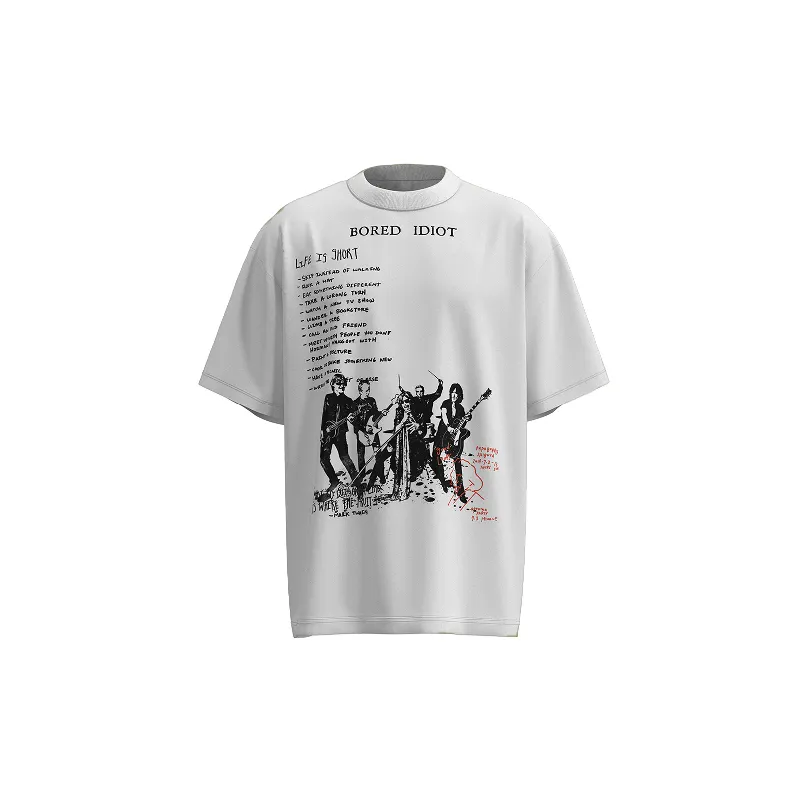 Retro Loose 100% Cotton T Shirt-4