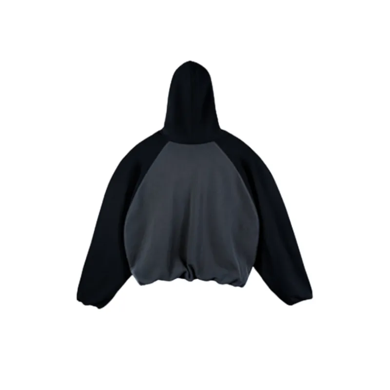 Crewneck Colorblock Oversized Double Layer Hoodie-1