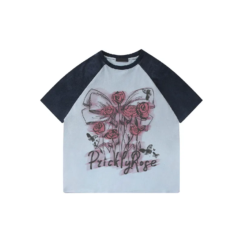 Fashion Butterfly Polyester T Shirt-4