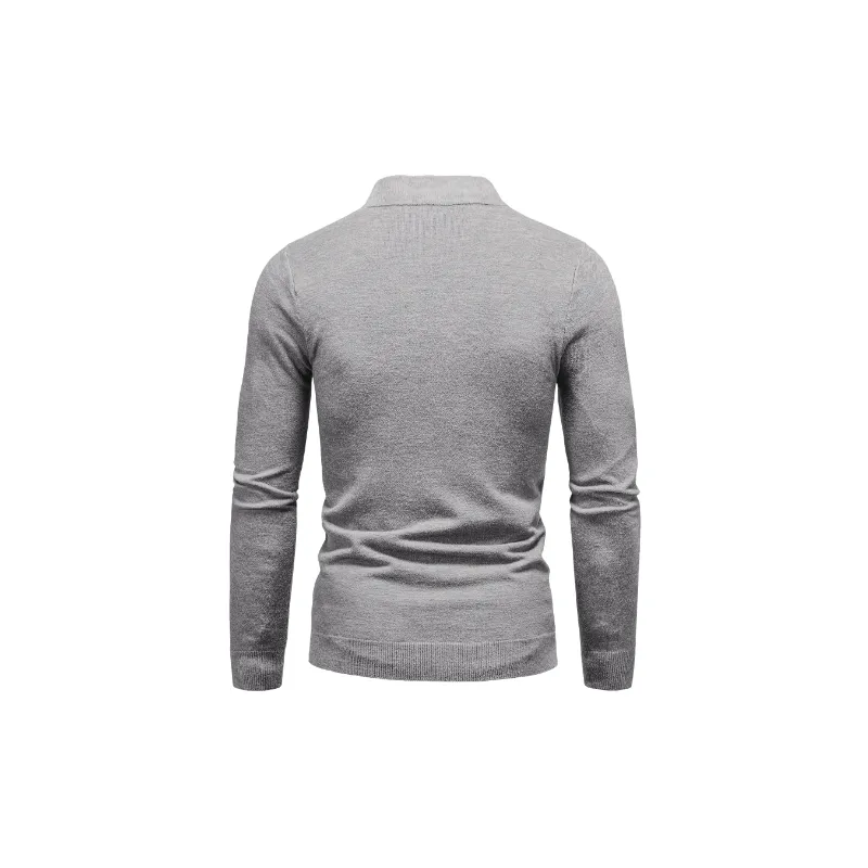 Simple Plain Cotton Blended Fabric Sweater-5