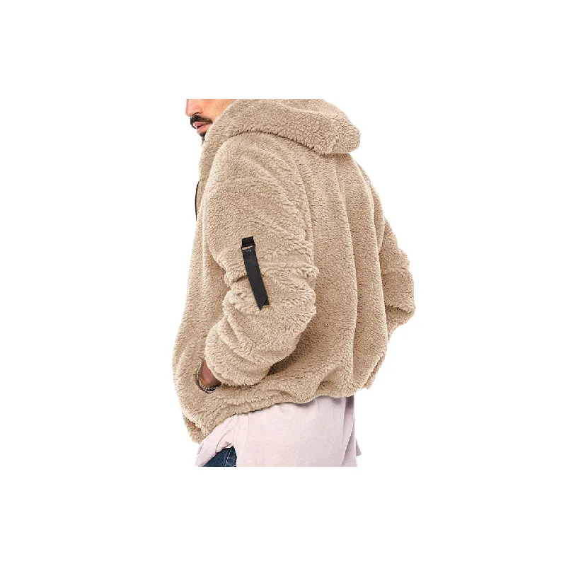 Fashionable Plain Zipper Jacket-3