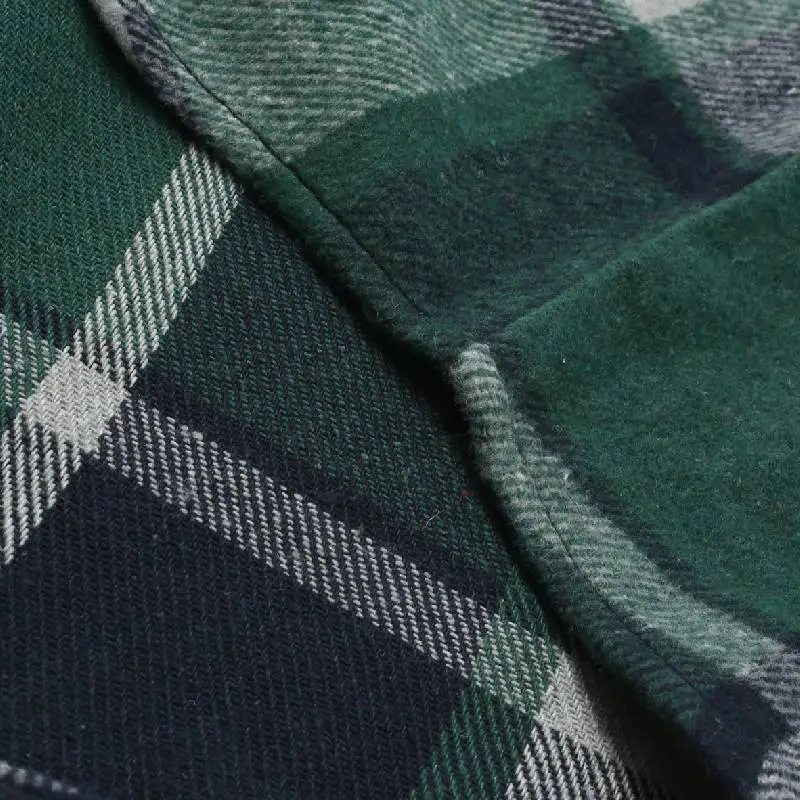 Business Plaid Cotton Blended Fabric Shirt-3