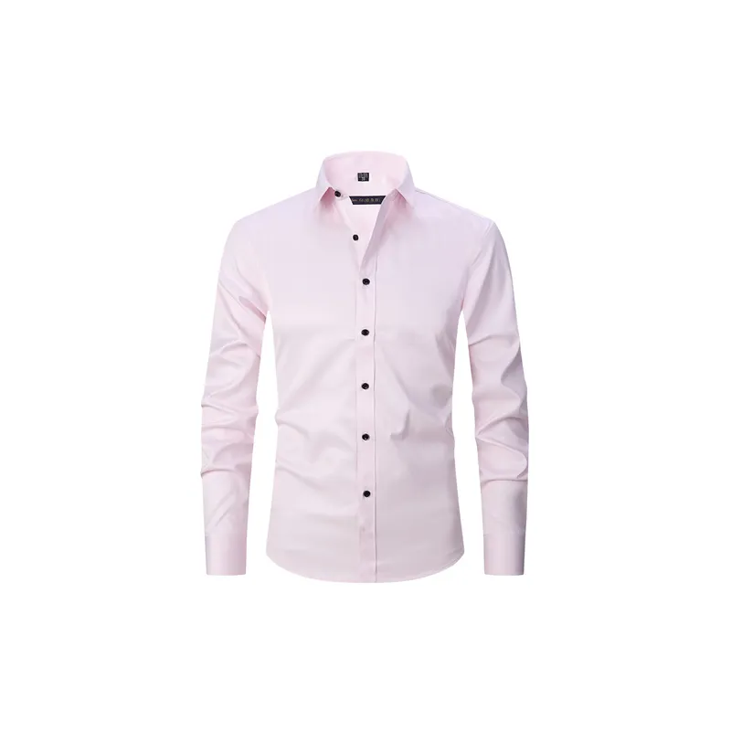 Business Plain Blended Synthetic Fabrics Shirt-8