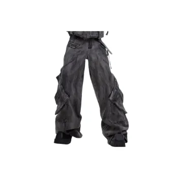 Retro Large Pockets Cotton Cargo Pants
