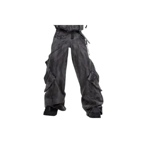 Retro Large Pockets Cotton Cargo Pants