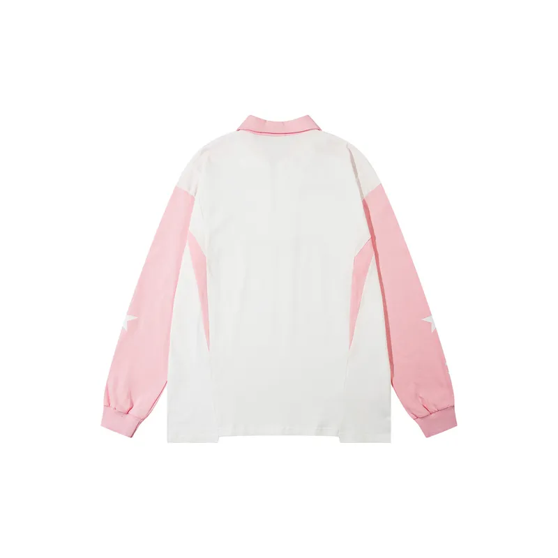 Half Zip Long Sleeve T Shirt-3