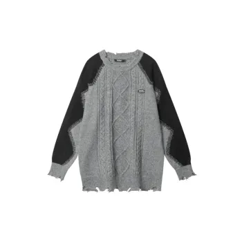 Stitching Lazy Style Retro Sweater