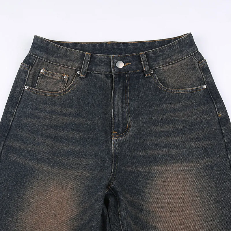 Retro Washed Jeans Women-5