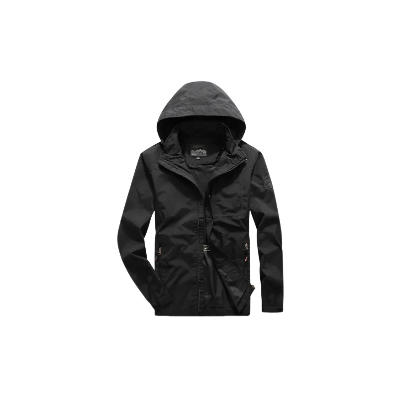 Simple Zipper Nylon Jacket-0