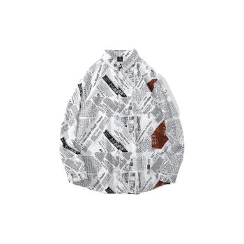 New Retro Full Print Long Sleeve Floral Shirt