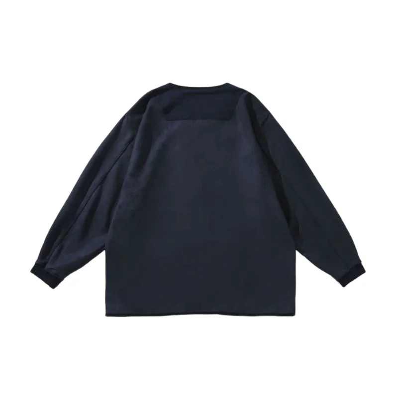 Loose Suede Stitching Crock Jacket-5
