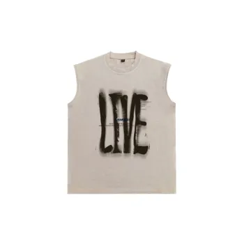 Loose Style Letter Sleeveless Vest