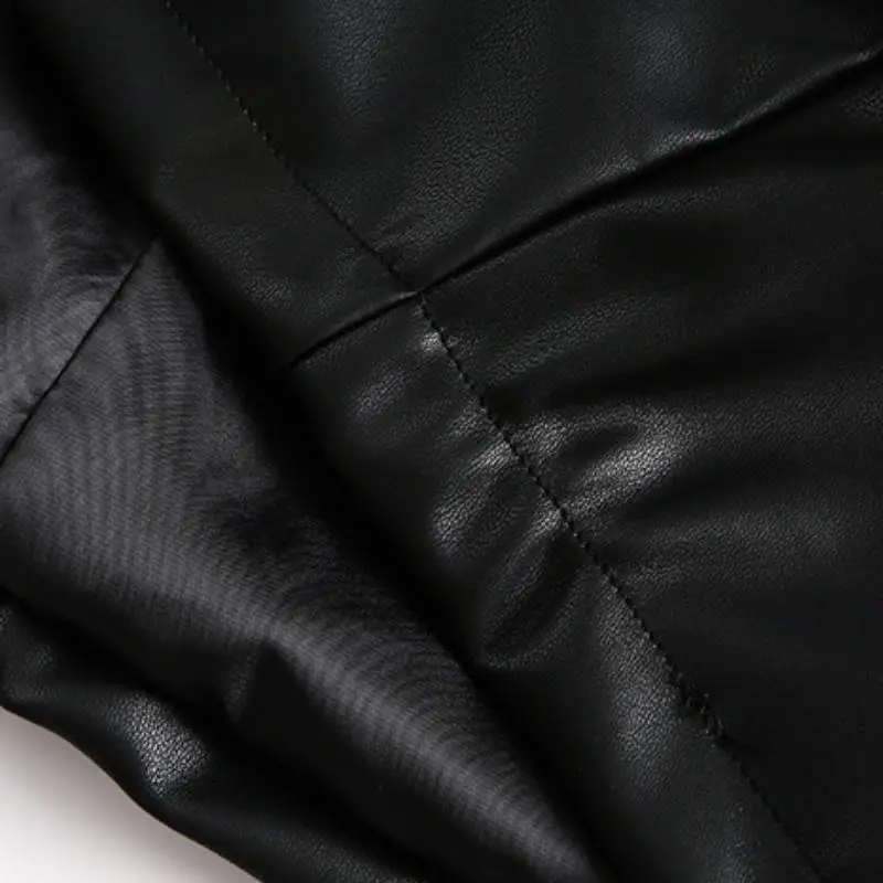 Simple Casual Leather Jacket-5
