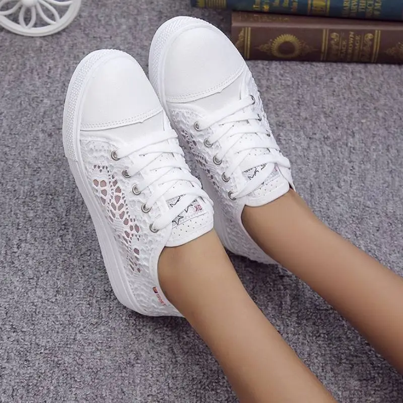 Hollow Out Breathable Platform Shoes-2