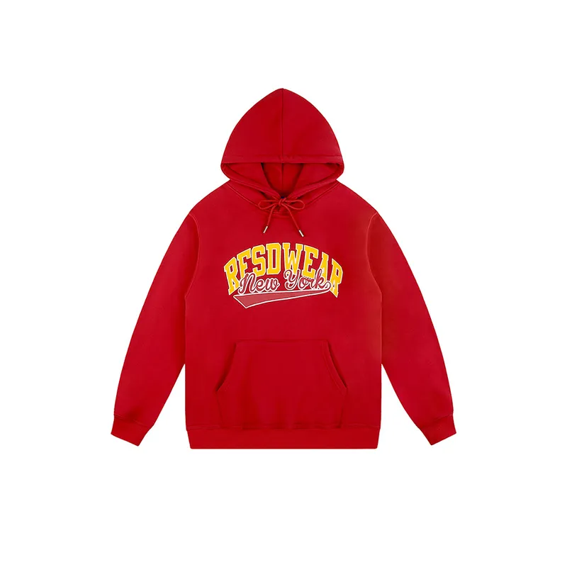 New Street Printing Loose Fleece Hoodie-5