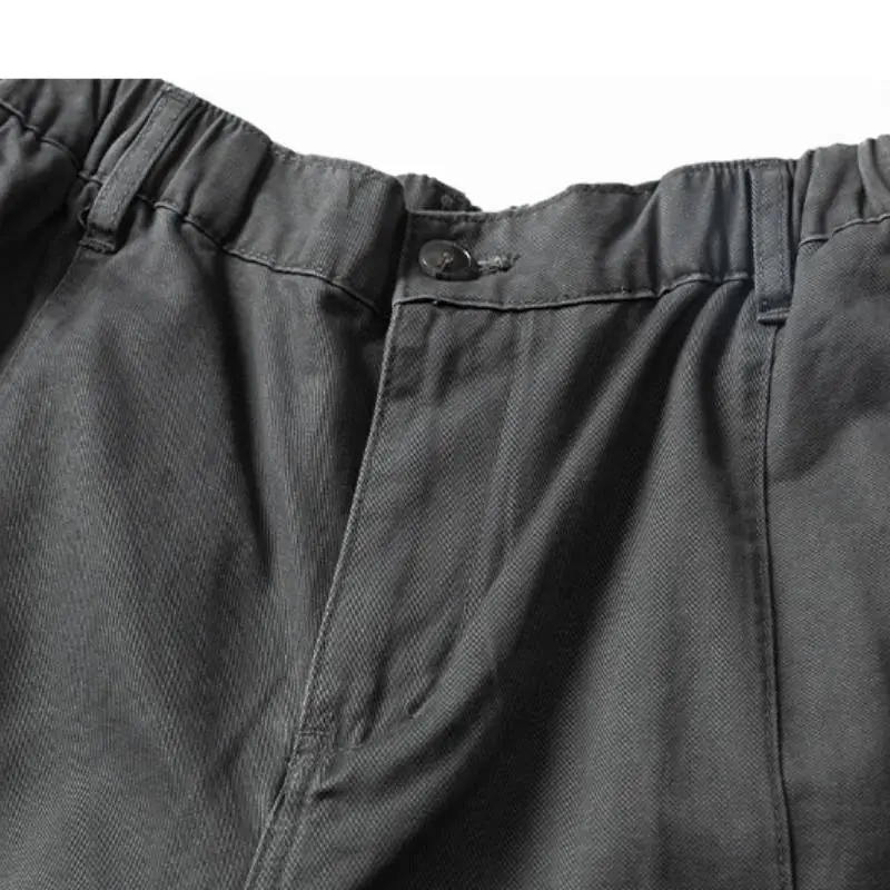 Simple Large Pockets 100% Cotton Casual Shorts-2