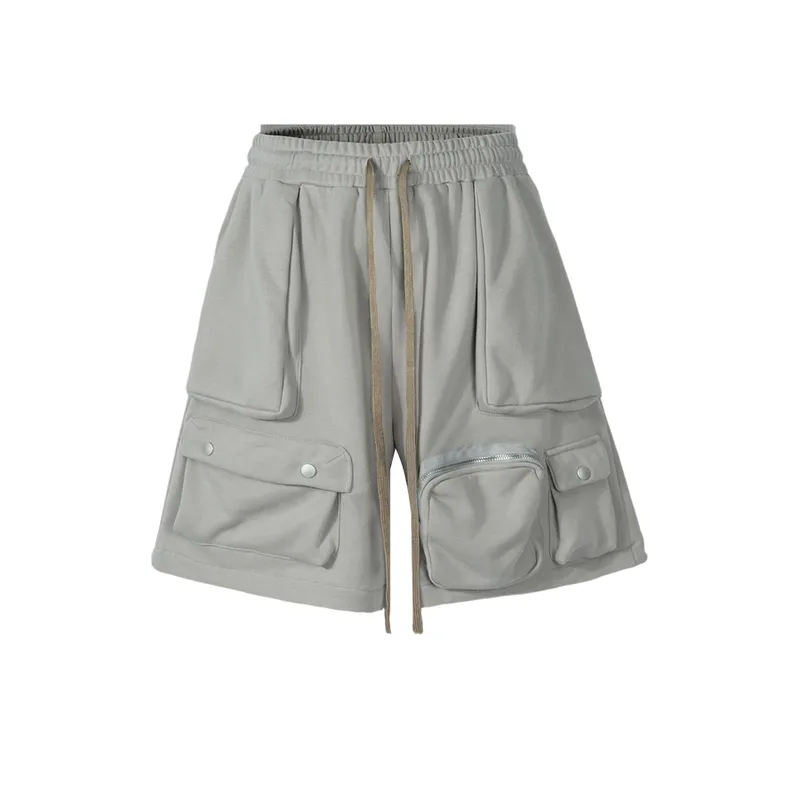 Terry Elastic Waist Cannon Shorts-2