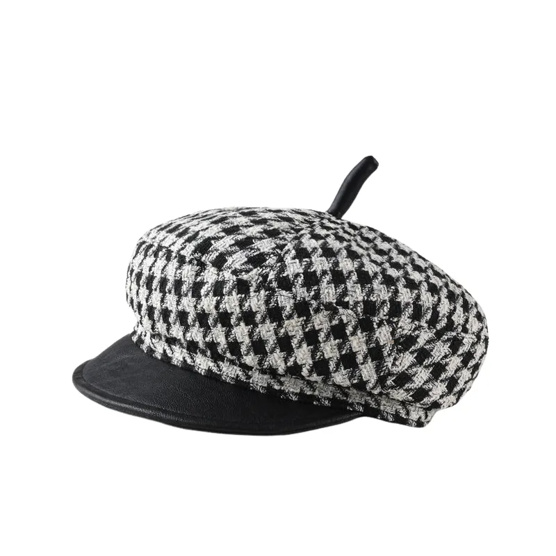 Street Plaid Beret-0