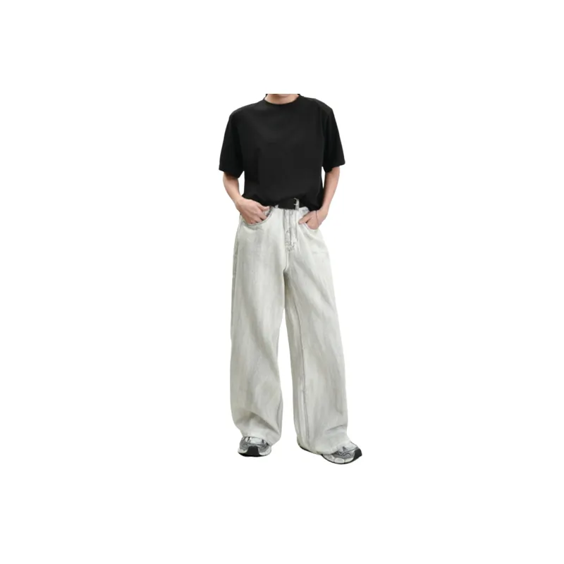Retro Washed Drape Jeans-1