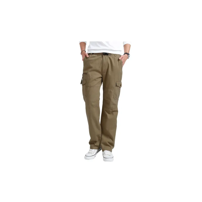 Casual Loose Cotton Cargo Pants-1