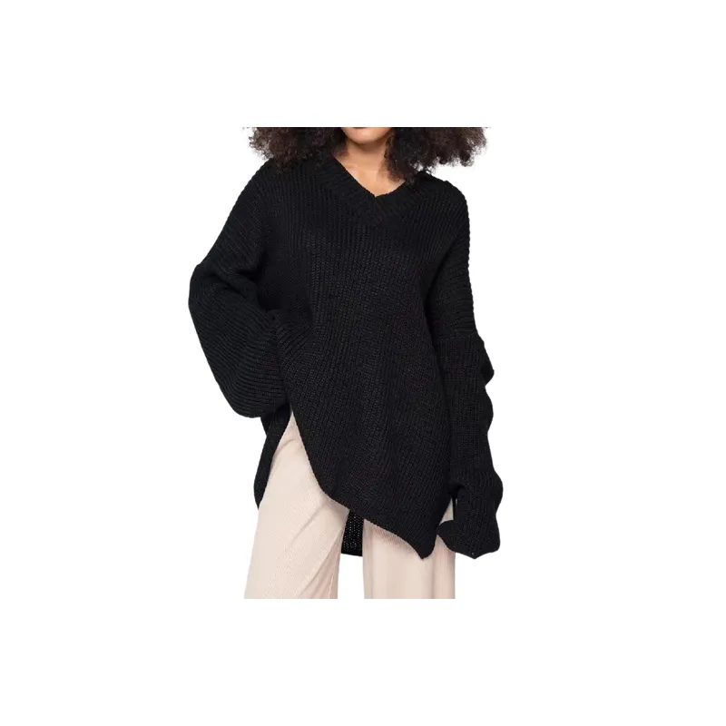 Plain Casual Sweater Women-4