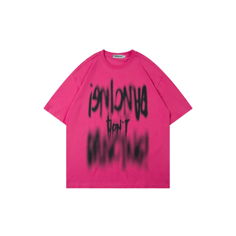 Graffiti Letter Short sleeved T shirt-0