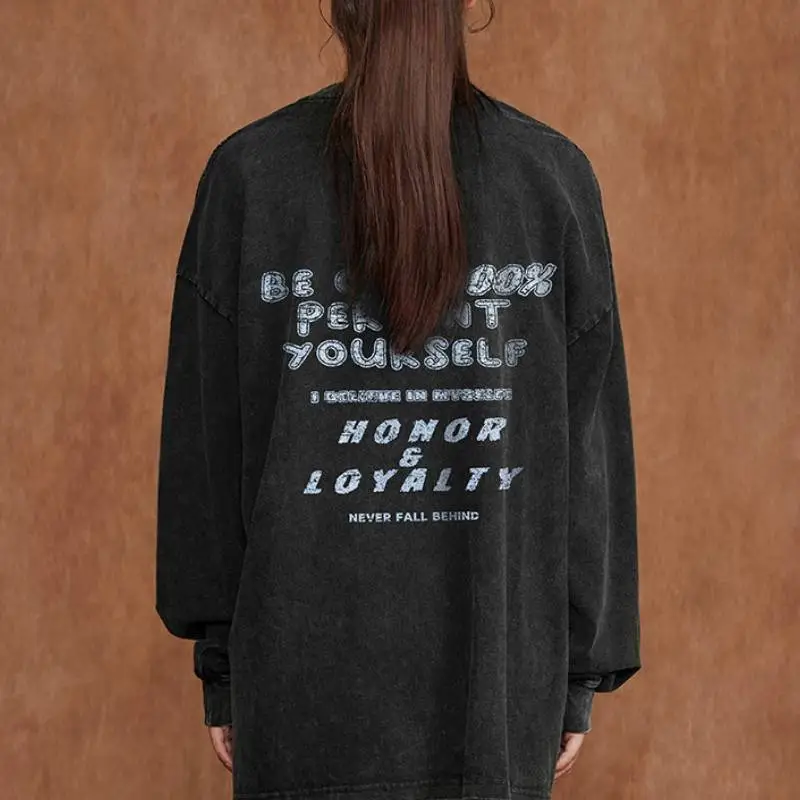 Casual Loose 100% Cotton Sweatshirt-3