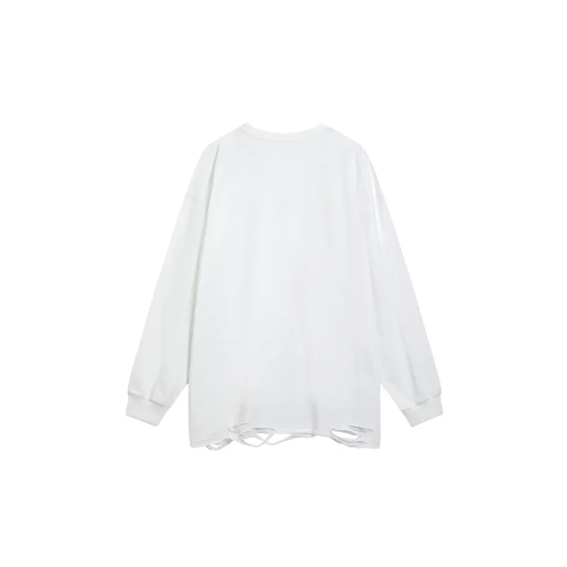 Washed Loose Long Sleeve Sweatshirt-1