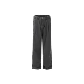Retro Loose Polyester Cargo Pants