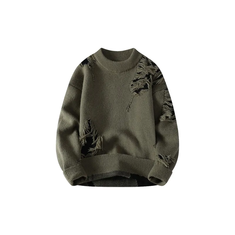 Loose Ripped Sweater-1