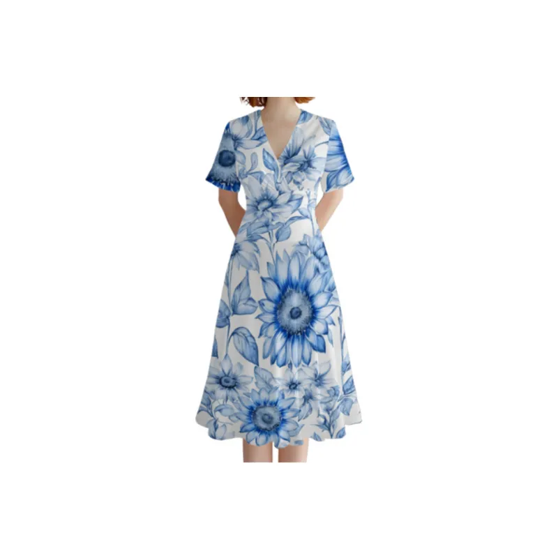 Casual Loose 100D High Density Milk Silk Dress Women-10