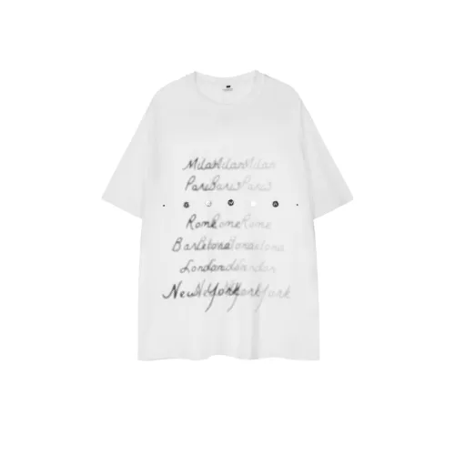 Punk Alphabet Gradient Print T-Shirt Rock Style