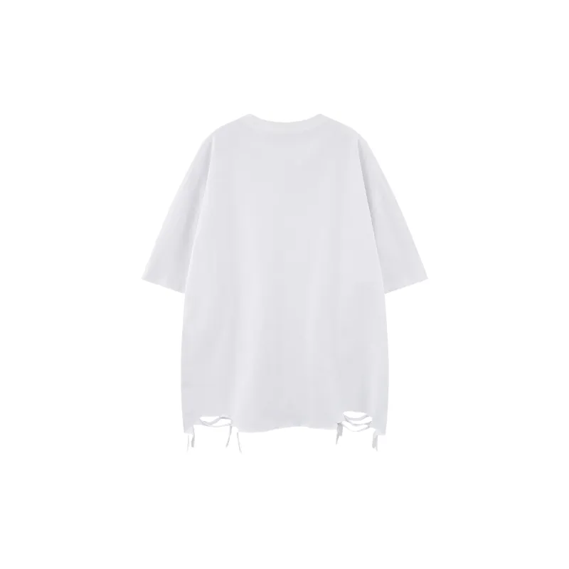 Simple Retro Cotton Blended Fabric T Shirt Unisex-5