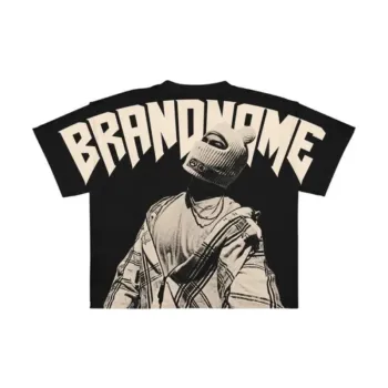 Back Print Hip Hop Round Neck Oversized T Shirt