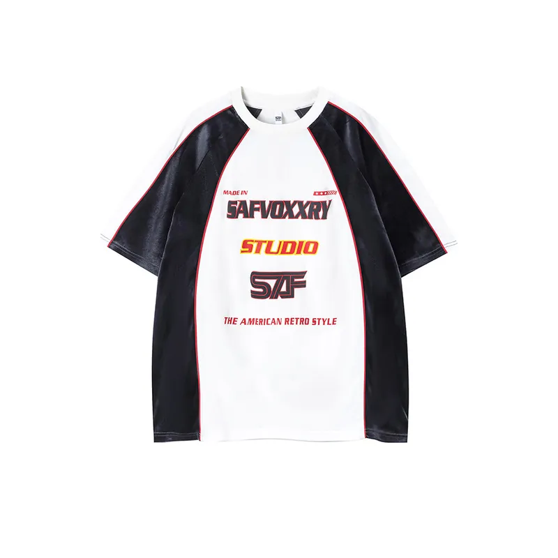 Retro Trendy Colorblock T Shirt-2
